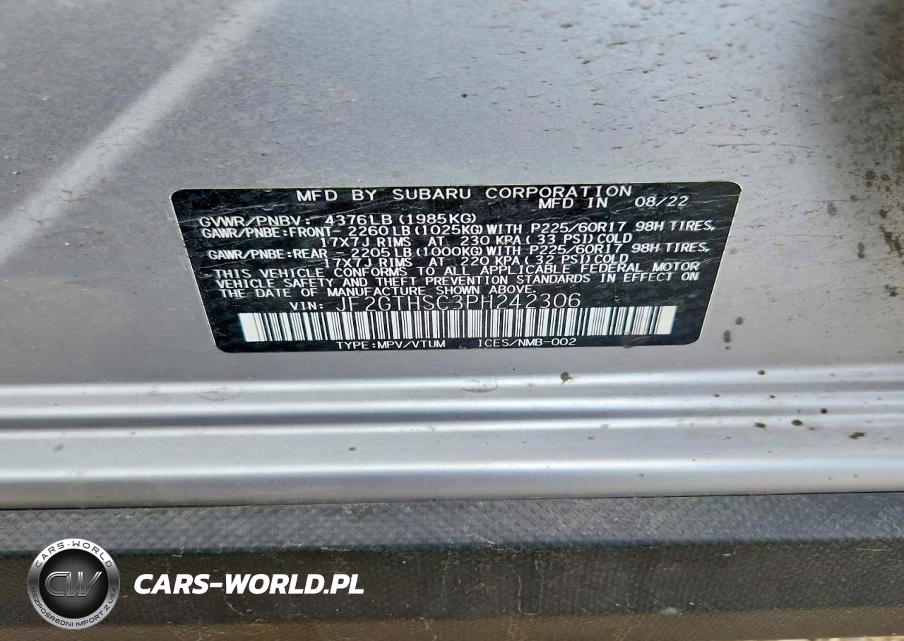 2023 Subaru Crosstrek Sport VIN:JF2GTHSC3PH242306 - 13