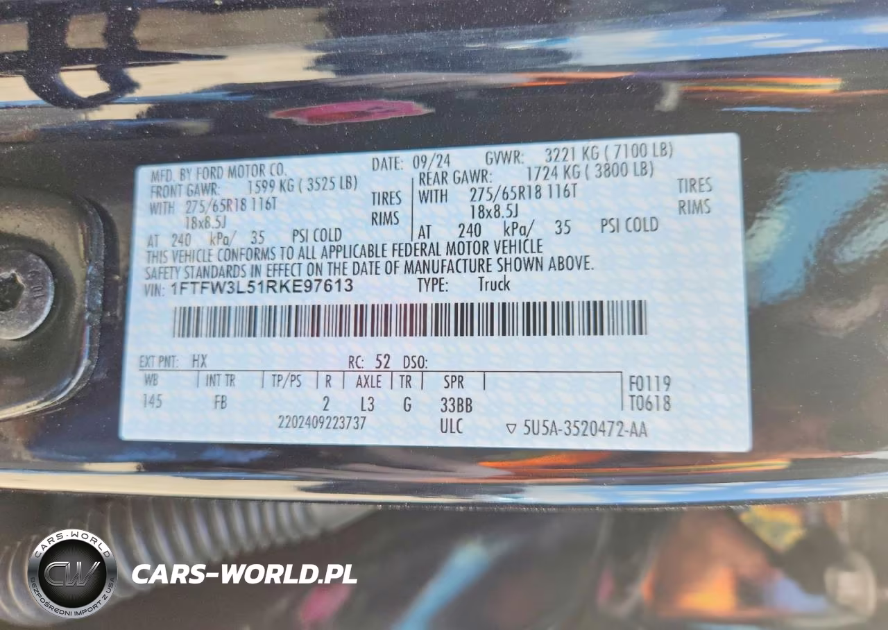 2024 Ford F150 Xlt VIN:1FTFW3L51RKE97613 - 12