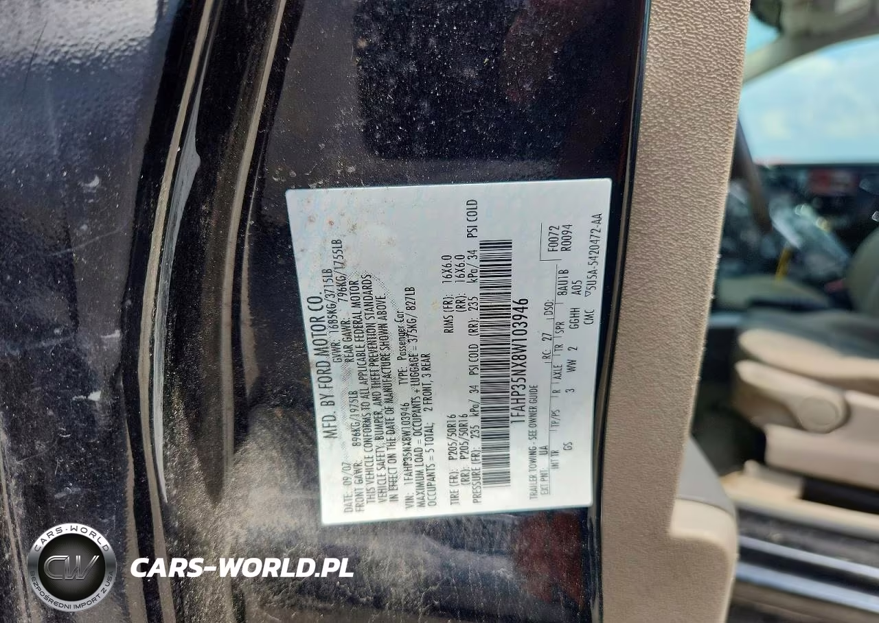 2008 Ford Focus Se VIN:1FAHP35NX8W103946 - 12