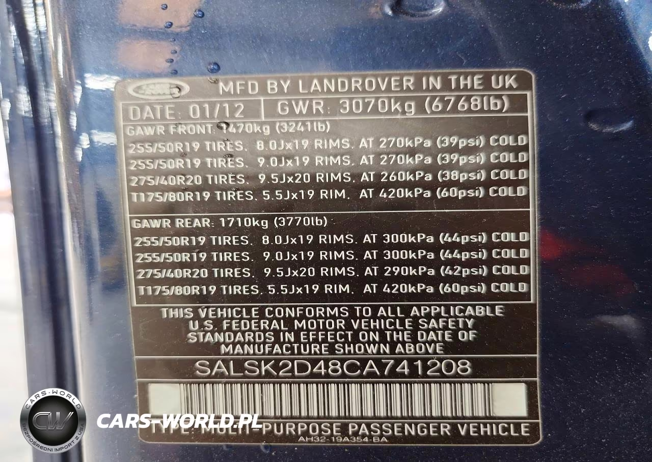 2012 Land Rover Range Rover Sport Hse Luxury VIN:SALSK2D48CA741208 - 13