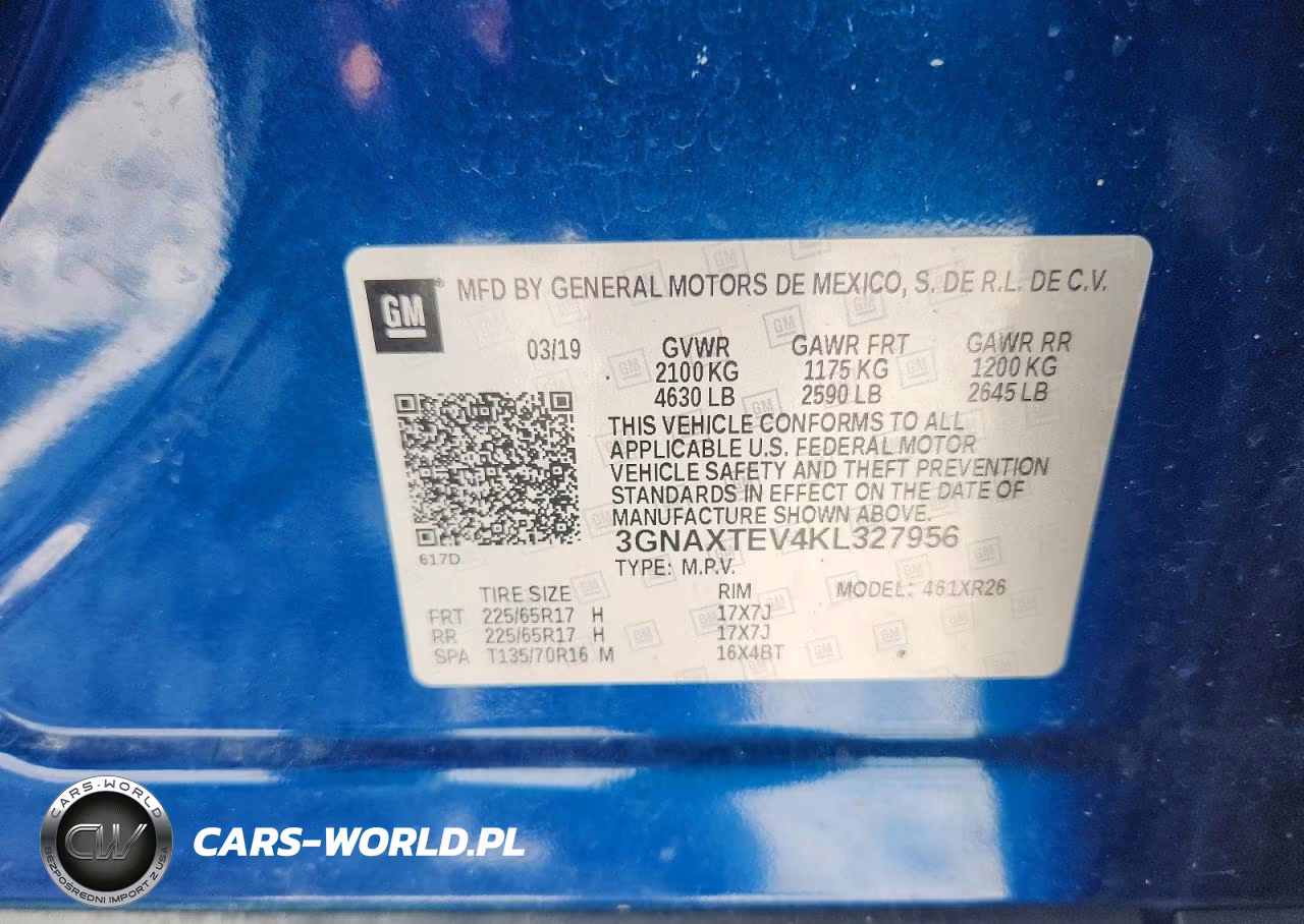 2019 Chevrolet Equinox Lt VIN:3GNAXTEV4KL327956 - 12