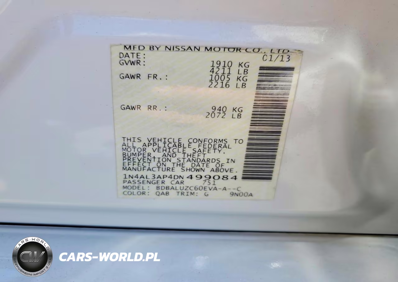 2013 Nissan Altima VIN:1N4AL3AP4DN499084 - 13