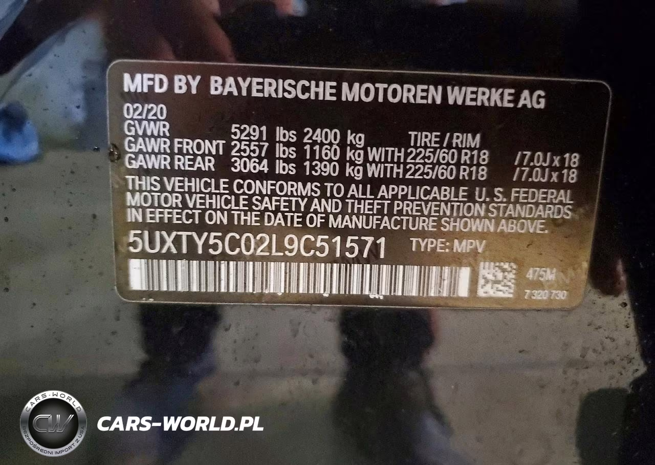 2020 BMW X3 xDrive30I VIN:5UXTY5C02L9C51571 - 13
