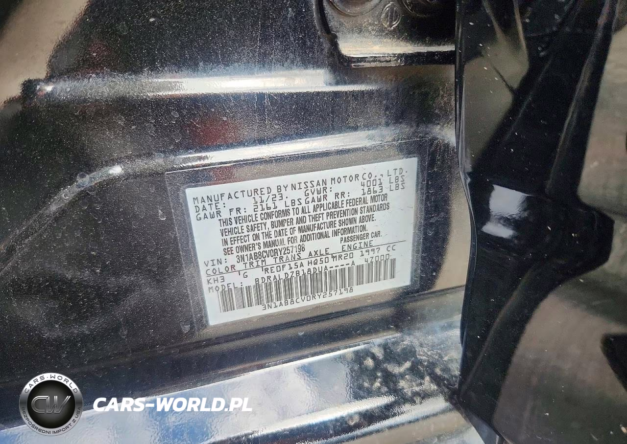 2024 Nissan Sentra Sv VIN:3N1AB8CV0RY257198 - 12