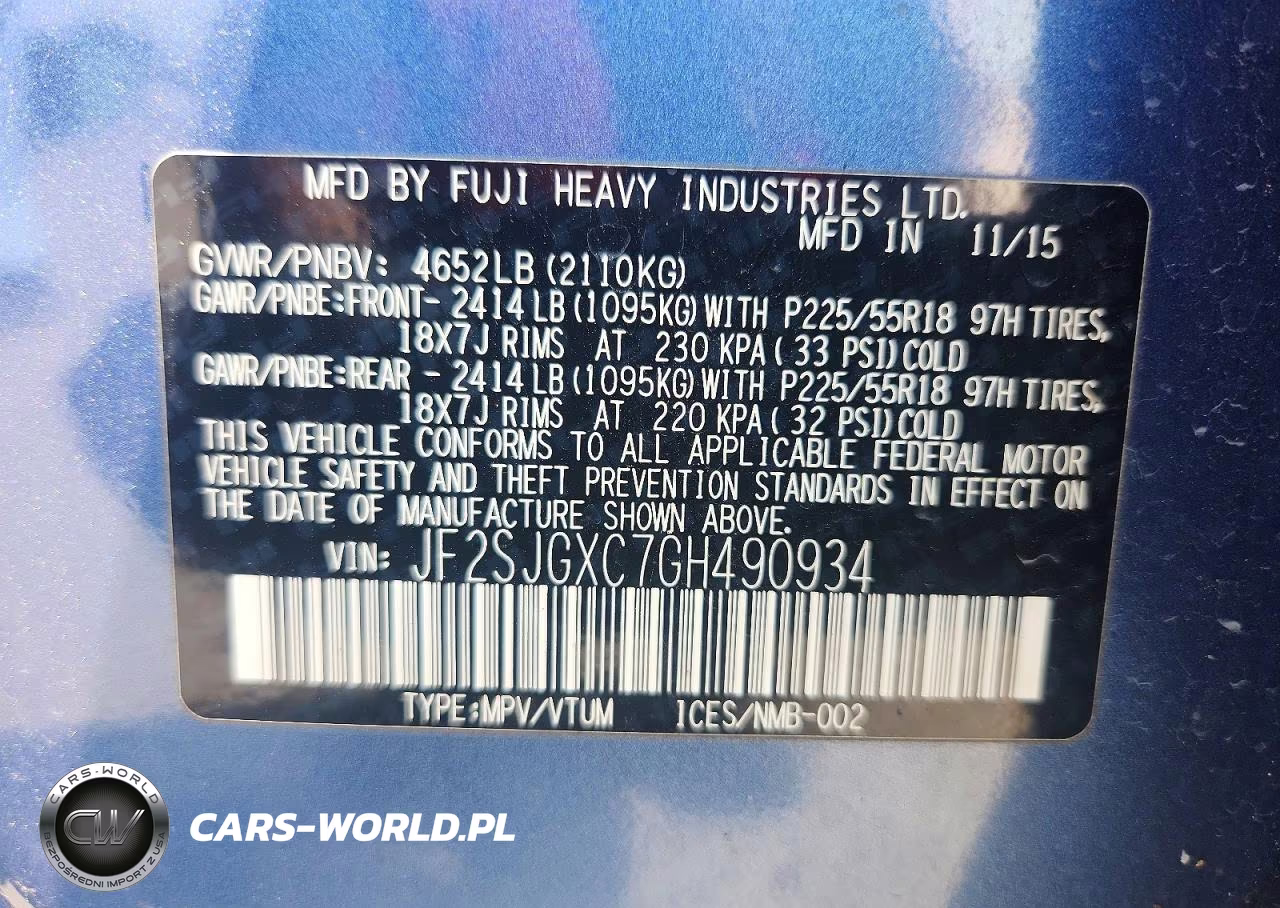 2016 Subaru Forester 2.0Xt Touring VIN:JF2SJGXC7GH490934 - 13