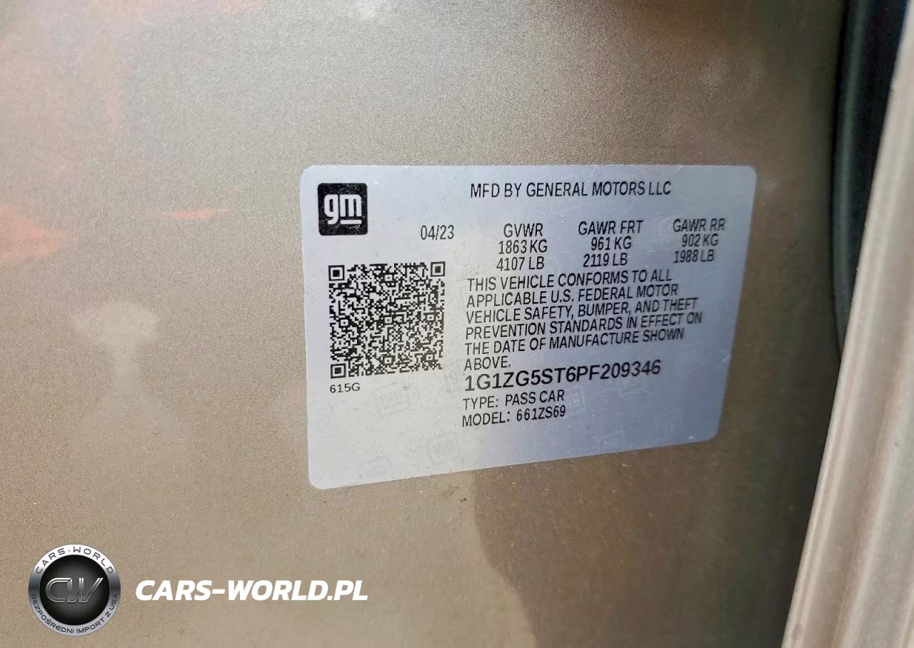 2023 Chevrolet Malibu Rs VIN:1G1ZG5ST6PF209346 - 12