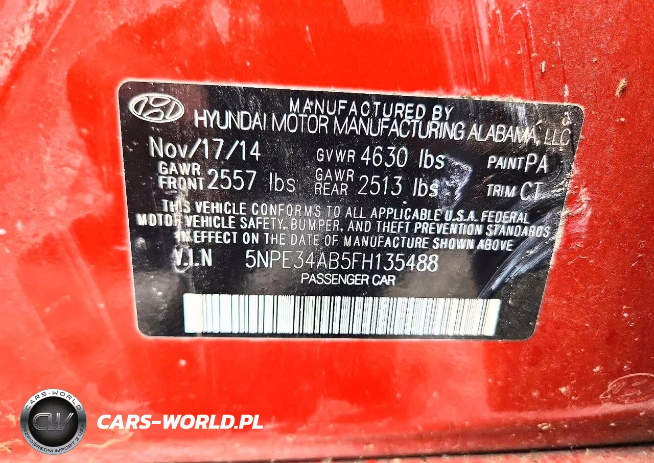 2015 Hyundai Sonata Limited 2.0T VIN:5NPE34AB5FH135488 - 12