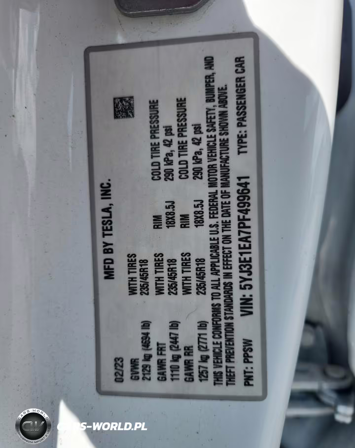 2023 Tesla Model 3 VIN:5YJ3E1EA7PF499641 - 12