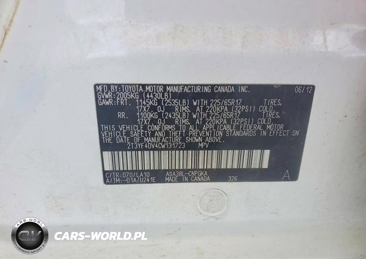 2012 Toyota Rav4 Limited VIN:2T3YF4DV4CW131723 - 13