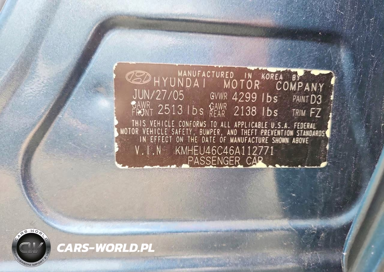 2006 Hyundai Sonata Gls VIN:KMHEU46C46A112771 - 12