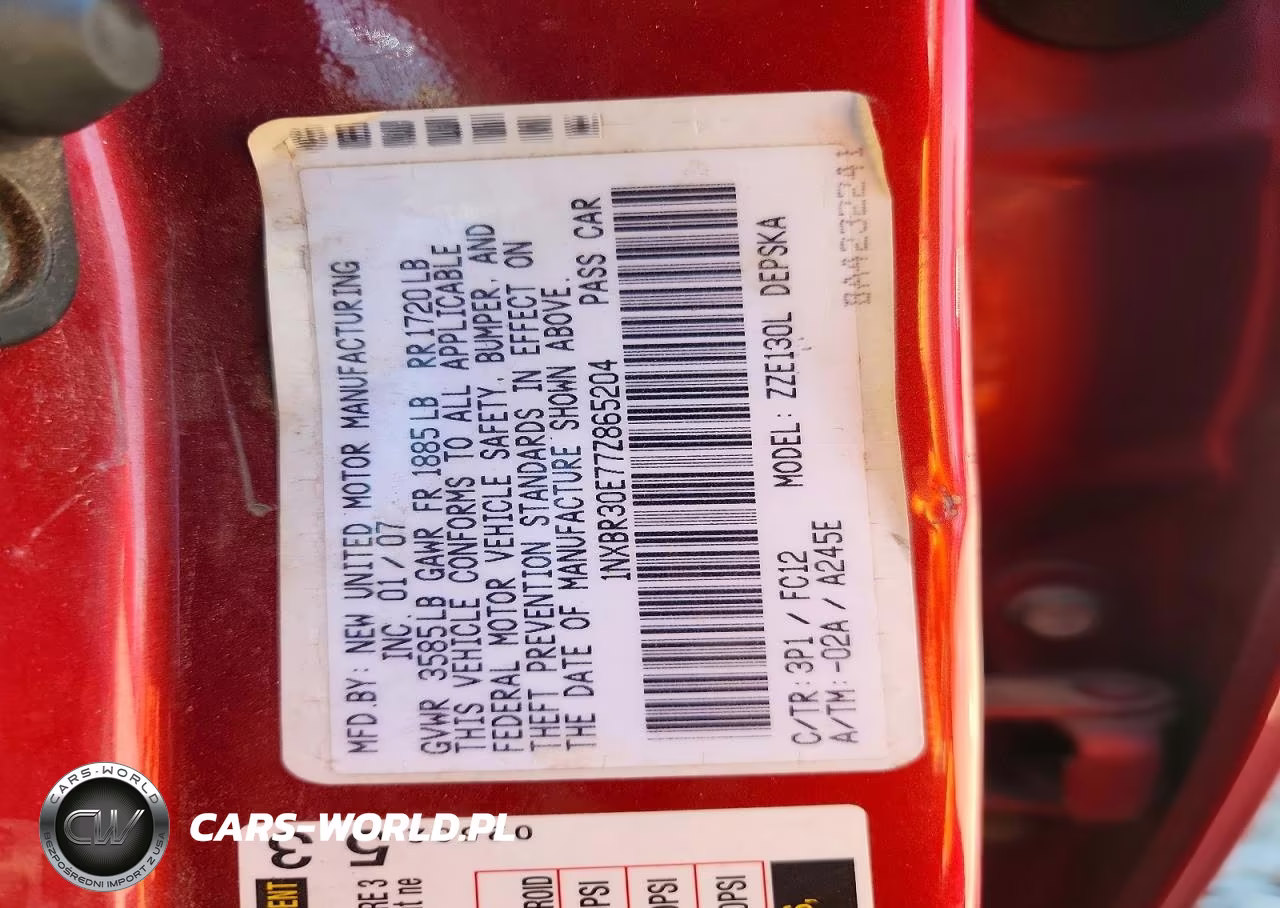 2007 Toyota Corolla S VIN:1NXBR30E77Z865204 - 12