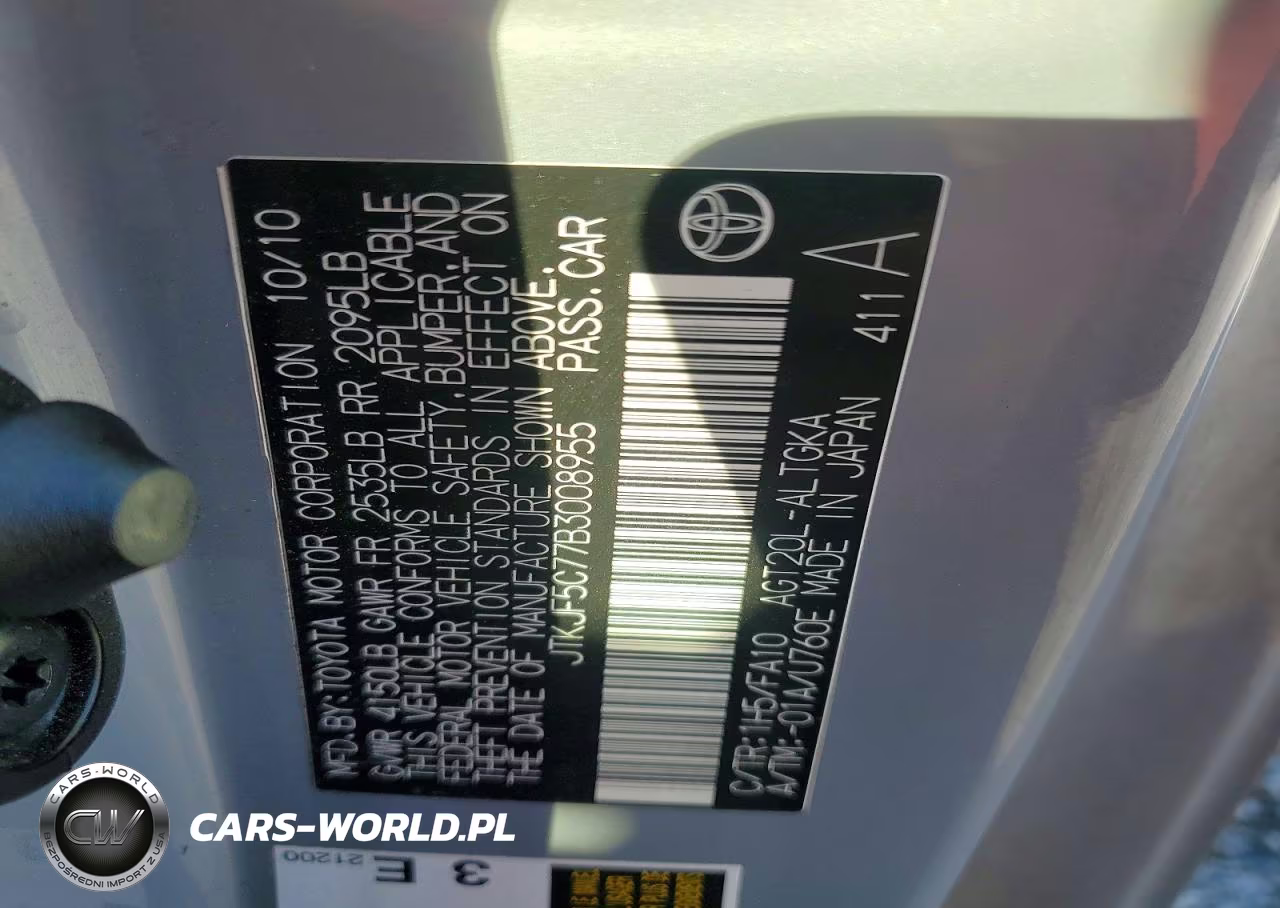 2011 Scion Tc Base VIN:JTKJF5C77B3008955 - 12