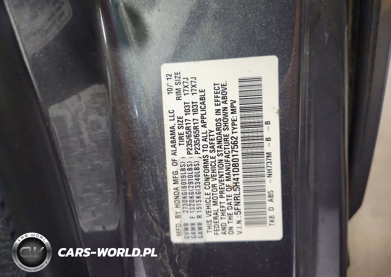 2013 Honda Odyssey Ex VIN:5FNRL5H41DB017562 - 13