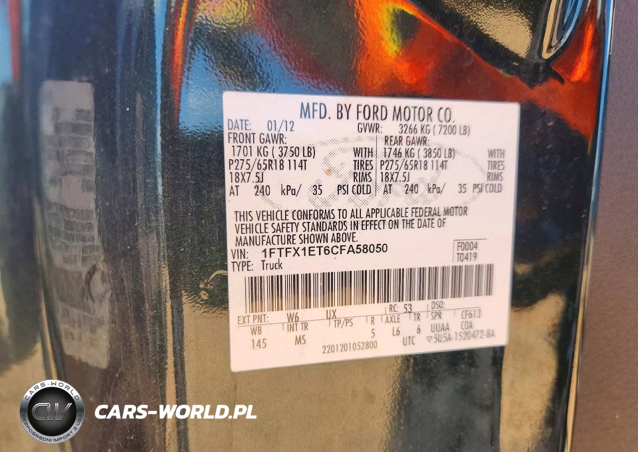 2012 Ford F150 Super Cab VIN:1FTFX1ET6CFA58050 - 12