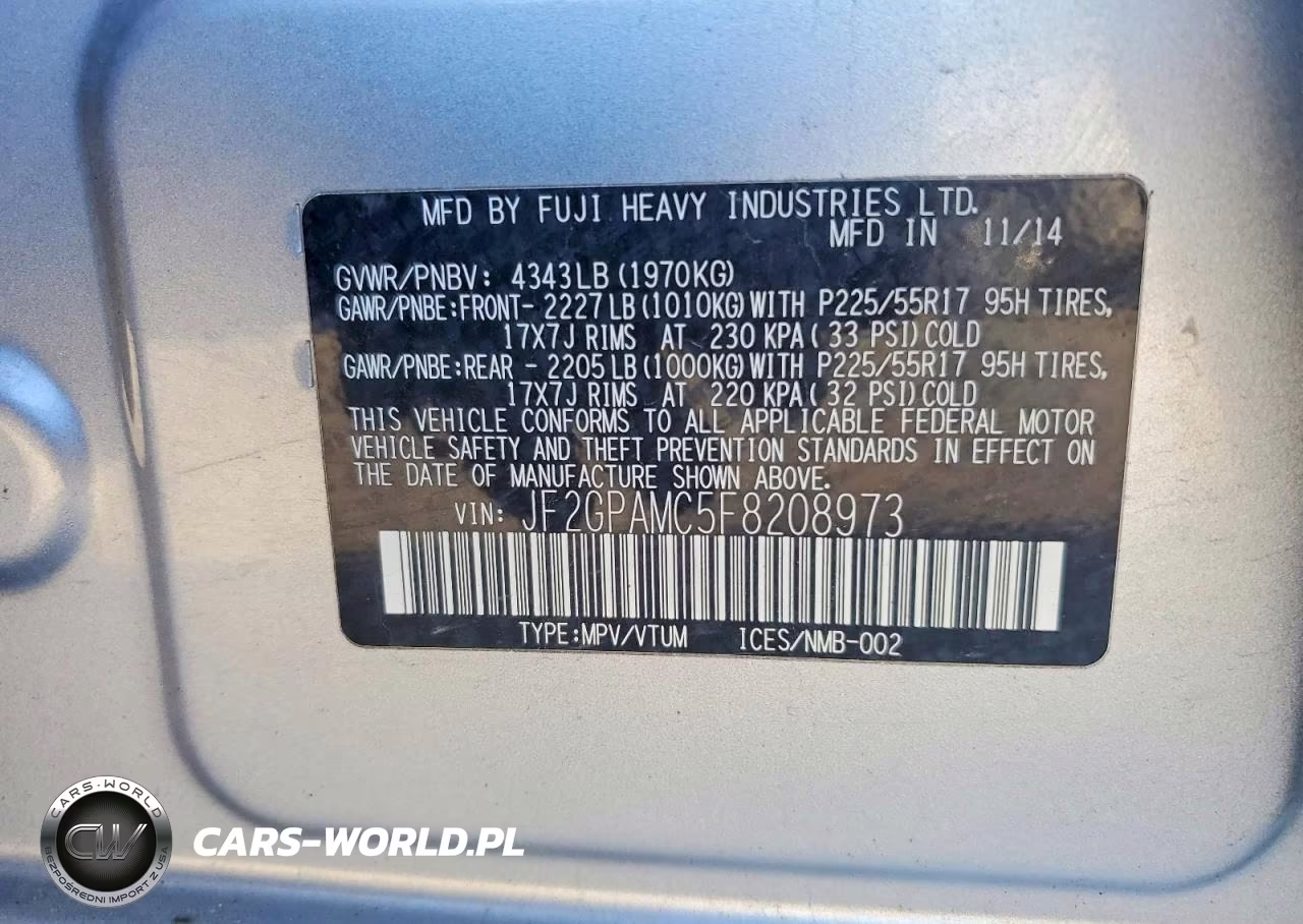 2015 Subaru Xv Crosstrek 2.0 Limited VIN:JF2GPAMC5F8208973 - 13