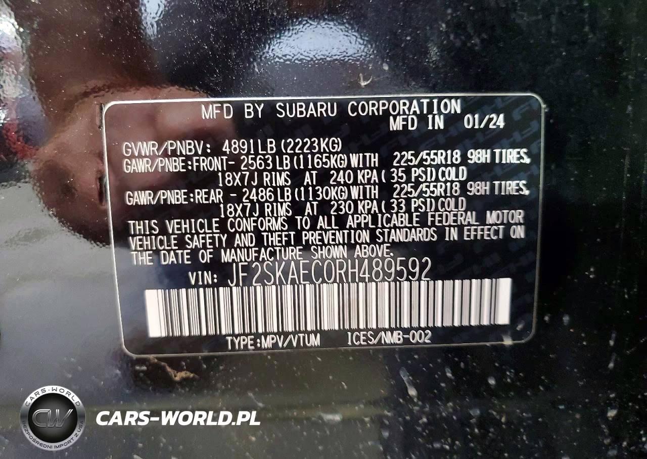 2024 Subaru Forester Sport VIN:JF2SKAEC0RH489592 - 12