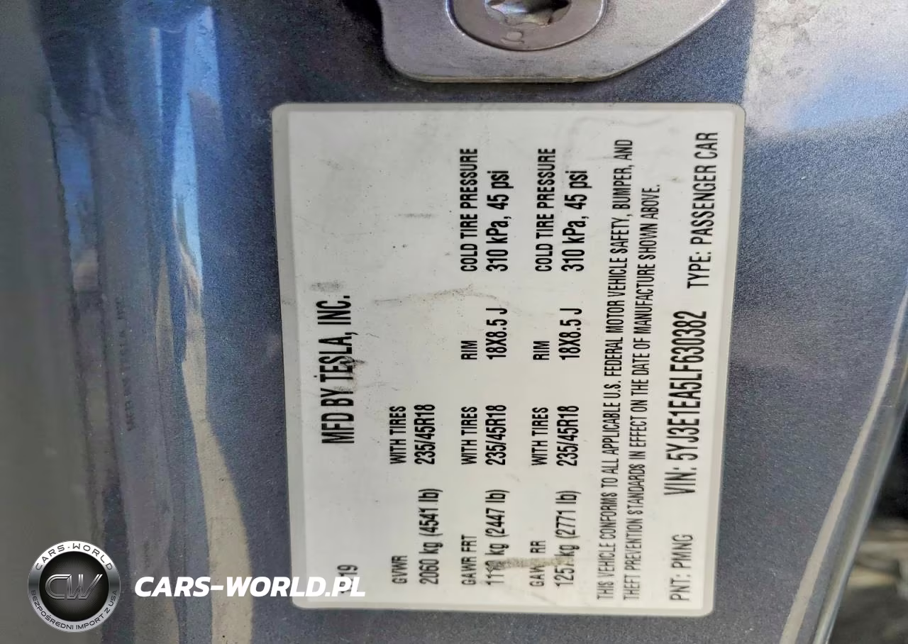 2020 Tesla Model 3 VIN:5YJ3E1EA5LF630382 - 12
