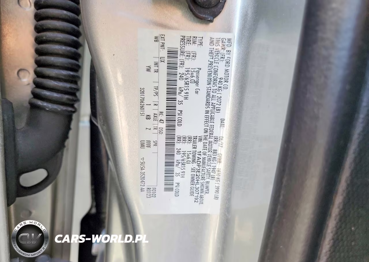 2017 Ford Focus S VIN:1FADP3E20HL307192 - 12
