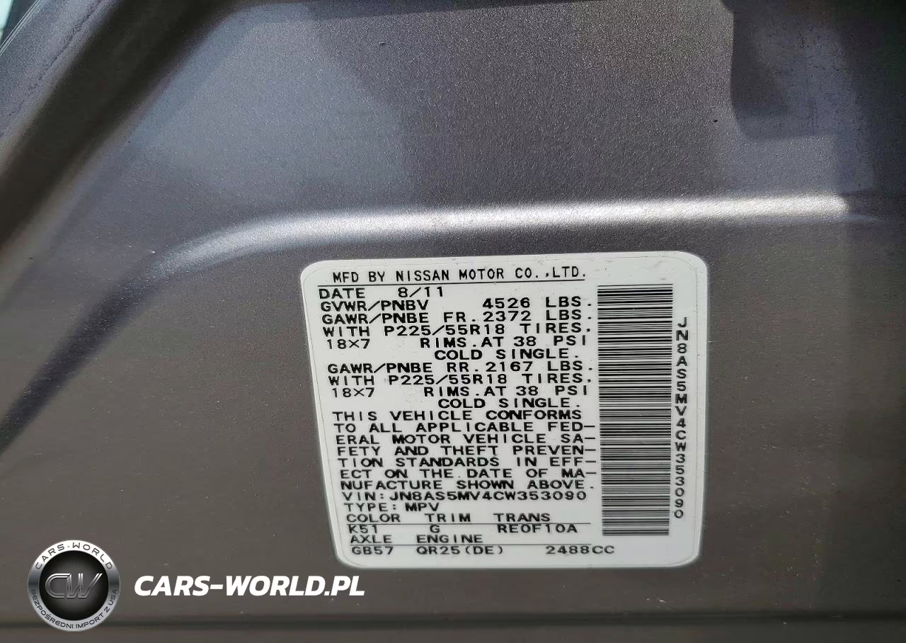 2012 Nissan Rogue S-Sv VIN:JN8AS5MV4CW353090 - 14