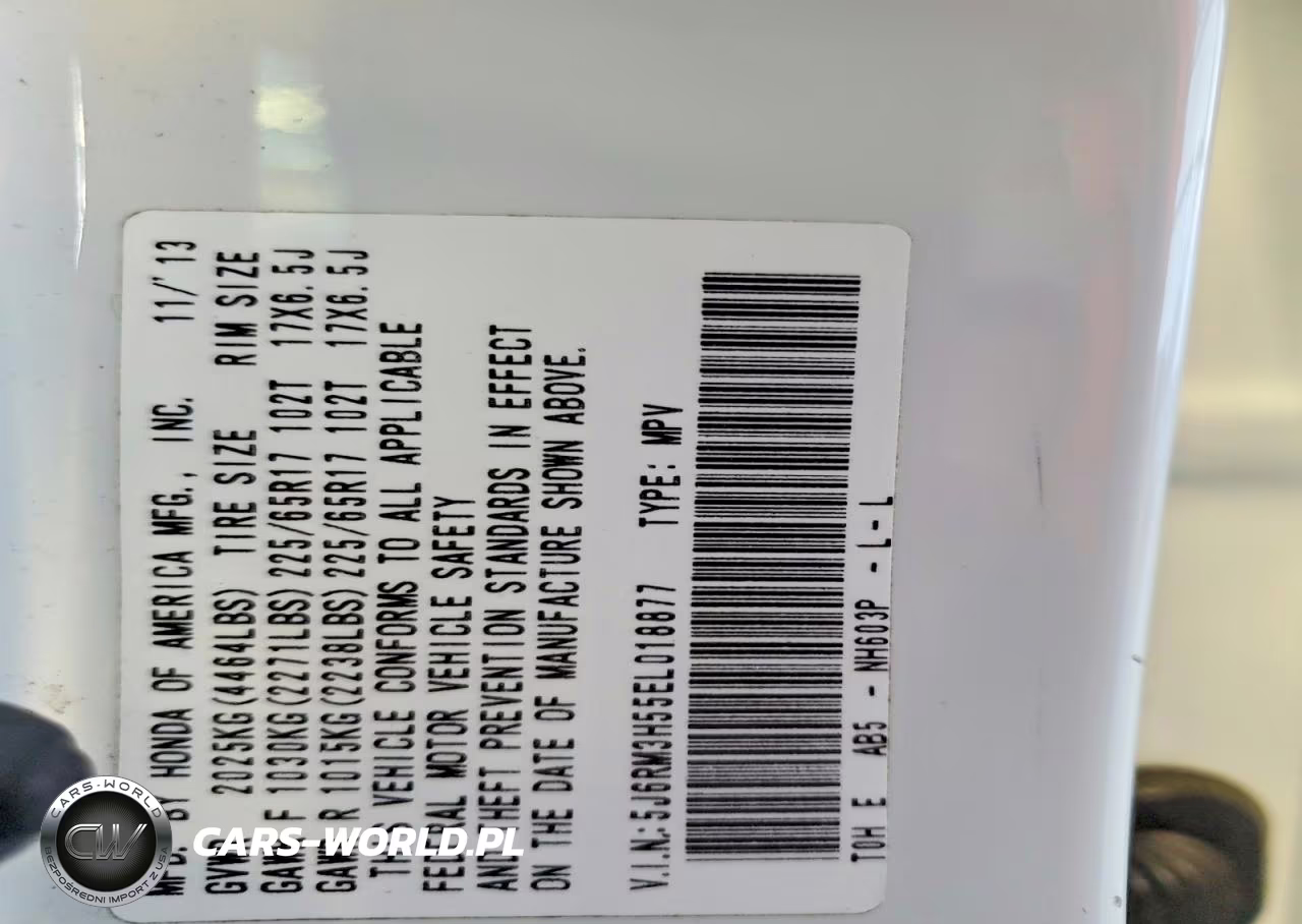 2014 Honda Cr-V Ex VIN:5J6RM3H55EL018877 - 13