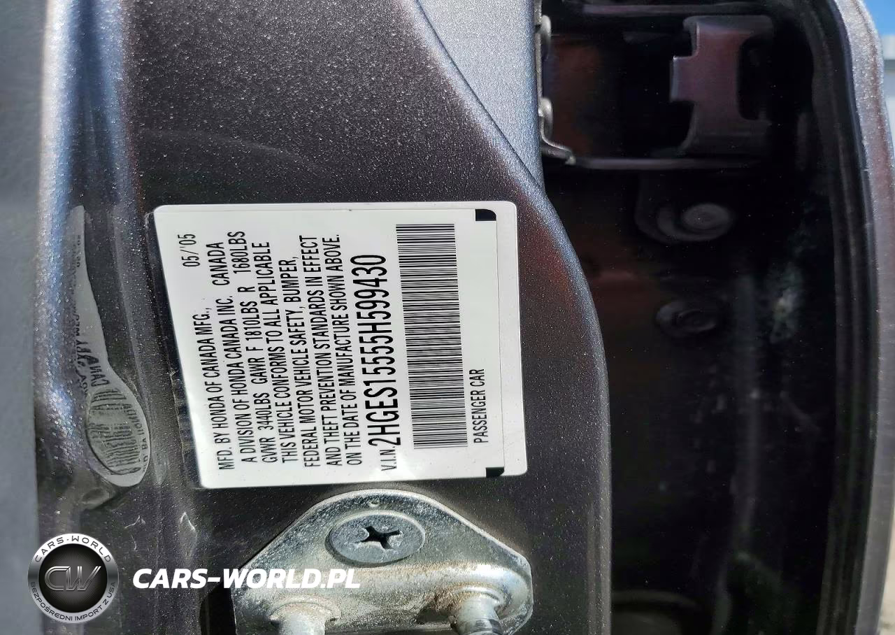 2005 Honda Civic Lx VIN:2HGES15555H599430 - 12