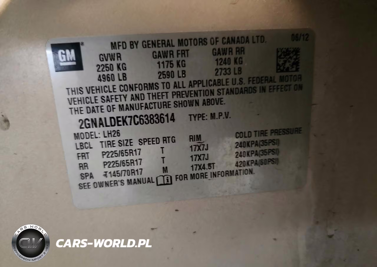 2012 Chevrolet Equinox Lt VIN:2GNALDEK7C6383614 - 13