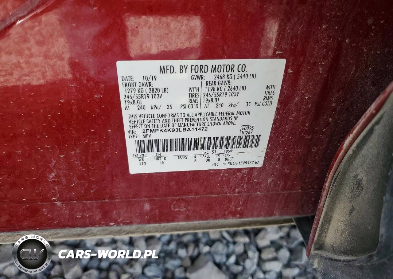 2020 Ford Edge Titanium VIN:2FMPK4K93LBA11472 - 13
