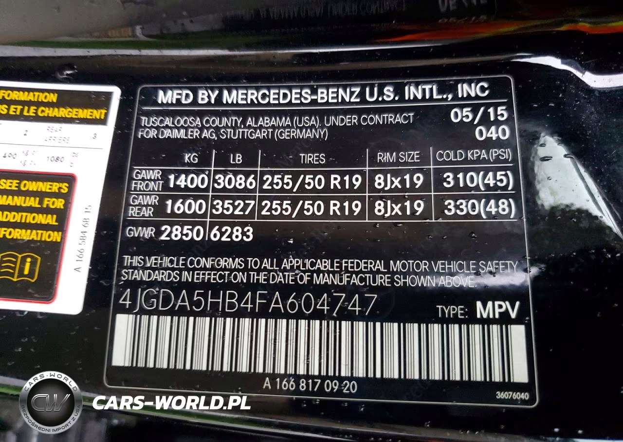 2015 Mercedes-Benz Ml 350 4Matic VIN:4JGDA5HB4FA604747 - 14
