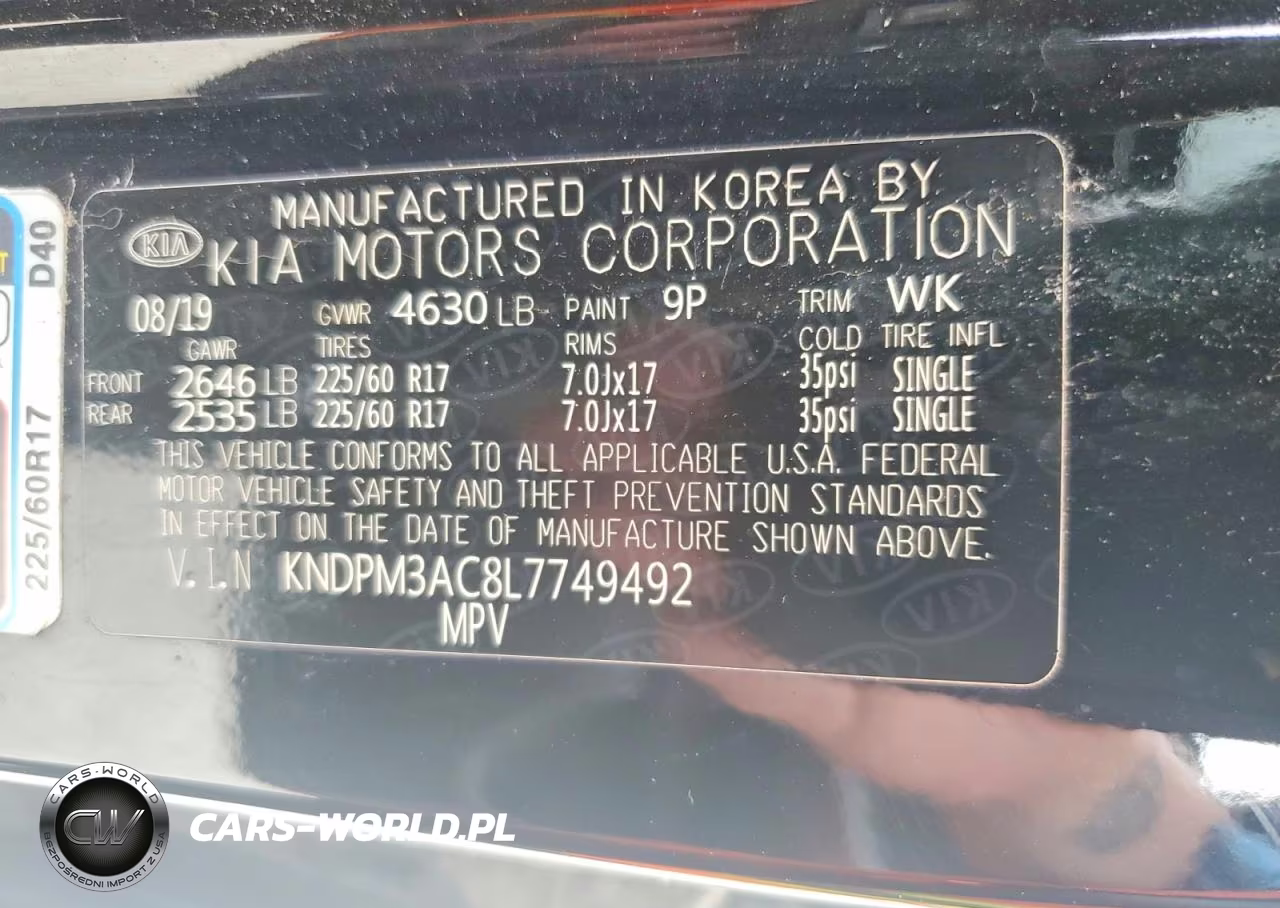 2020 Kia Sportage Lx VIN:KNDPM3AC8L7749492 - 13