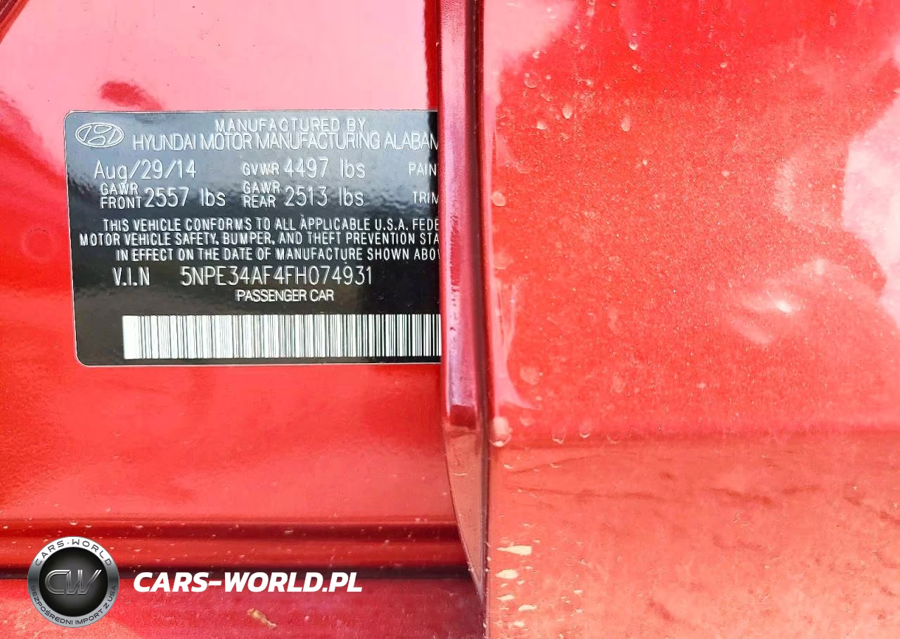 2015 Hyundai Sonata Sport VIN:5NPE34AF4FH074931 - 12