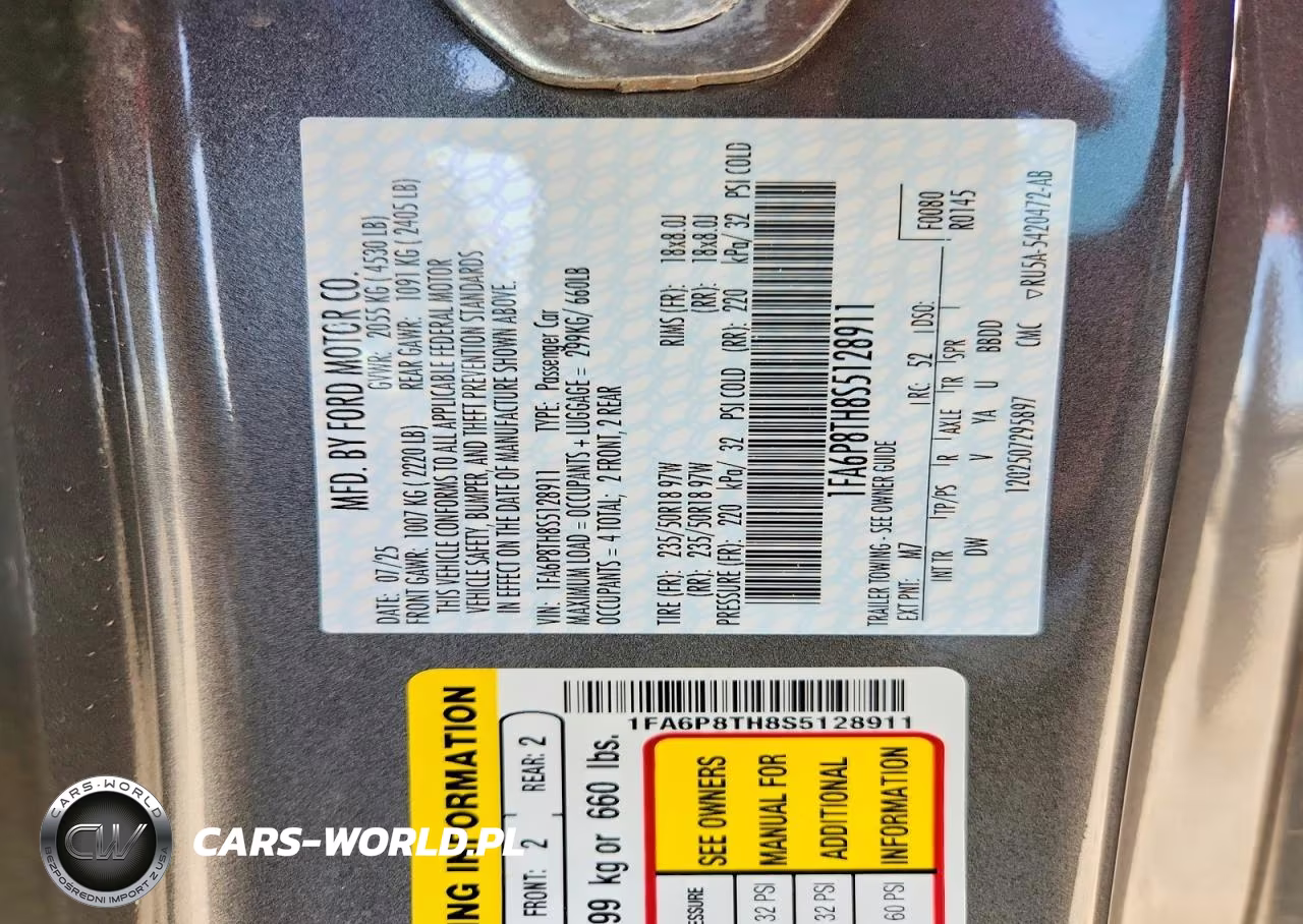 2025 Ford Mustang VIN:1FA6P8TH8S5128911 - 12