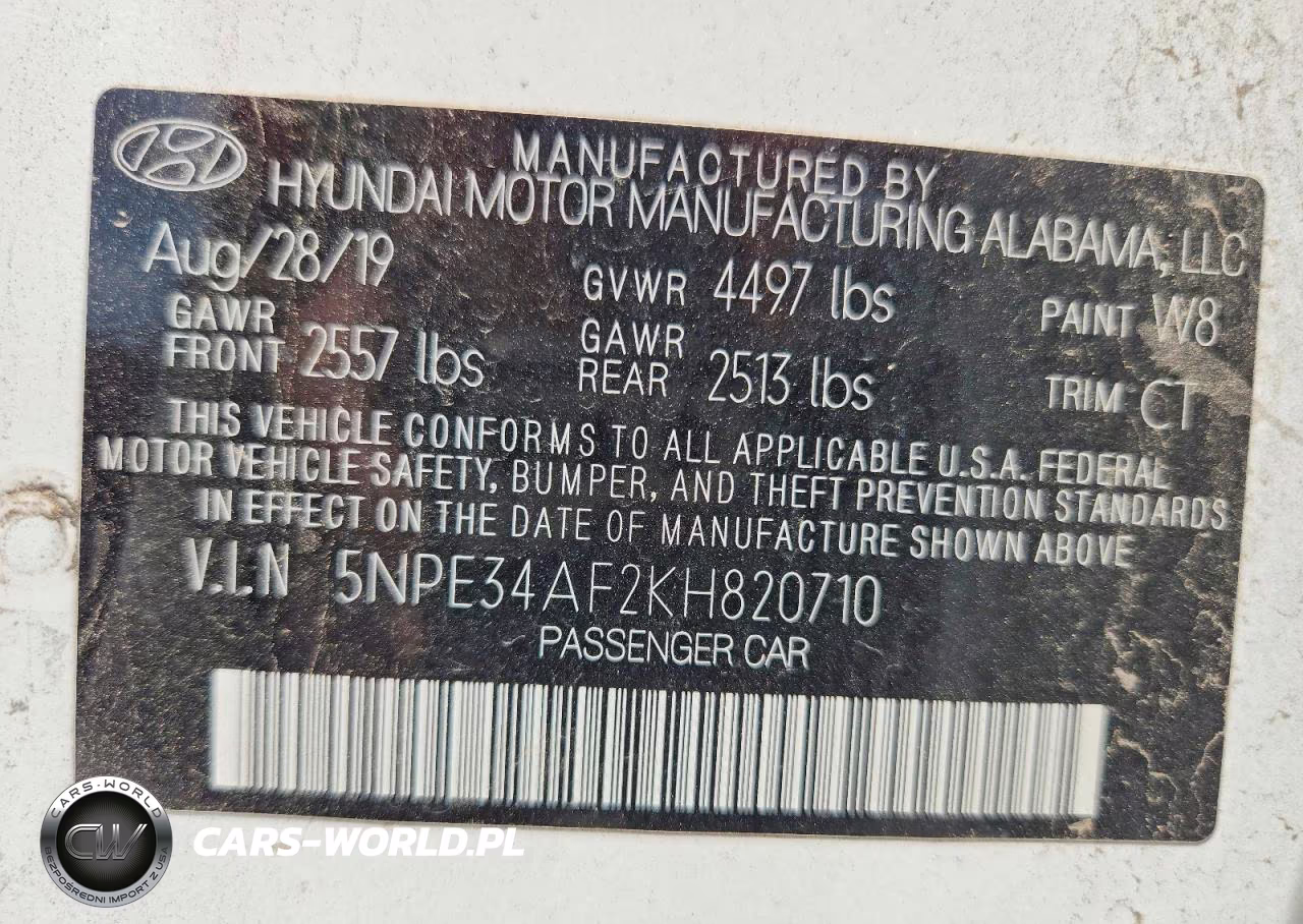 2019 Hyundai Sonata VIN:5NPE34AF2KH820710 - 12
