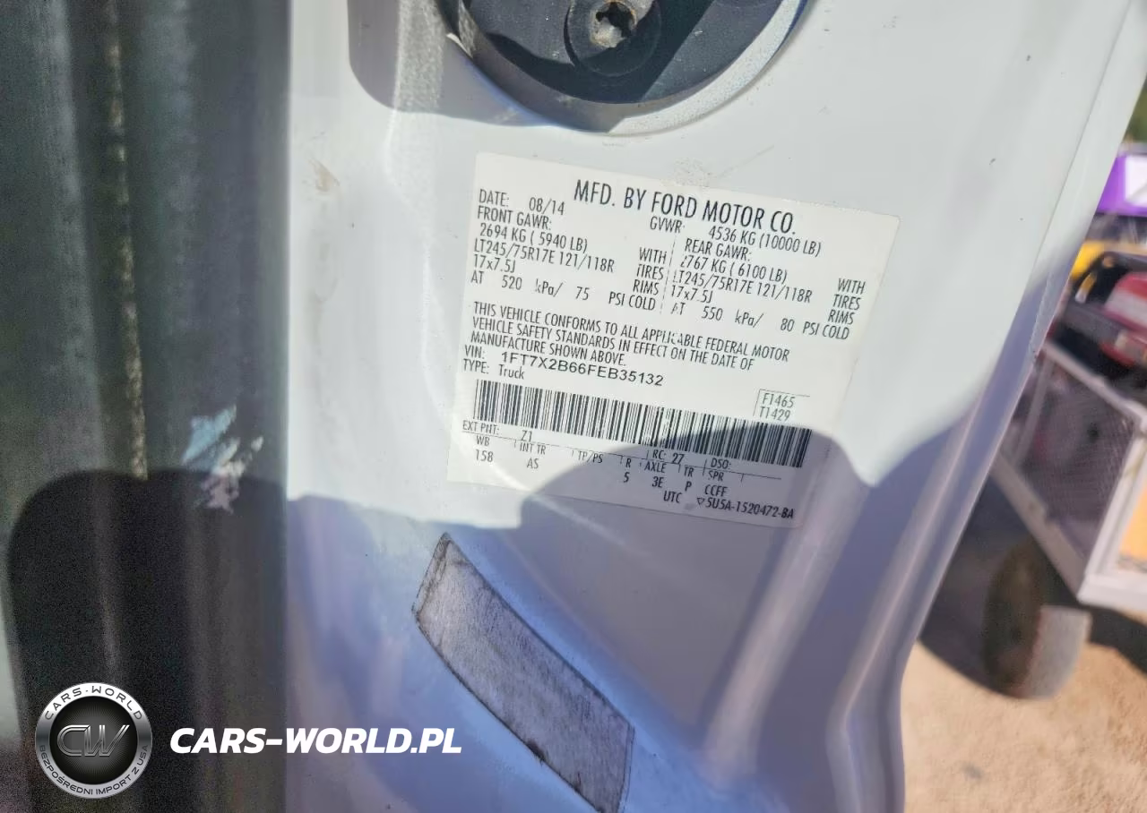 2015 Ford F250 Super Duty VIN:1FT7X2B66FEB35132 - 12