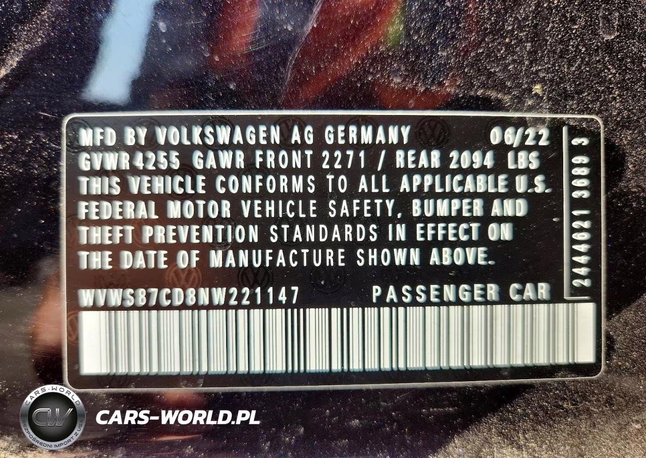 2022 Volkswagen Gti Se VIN:WVWS87CD8NW221147 - 13