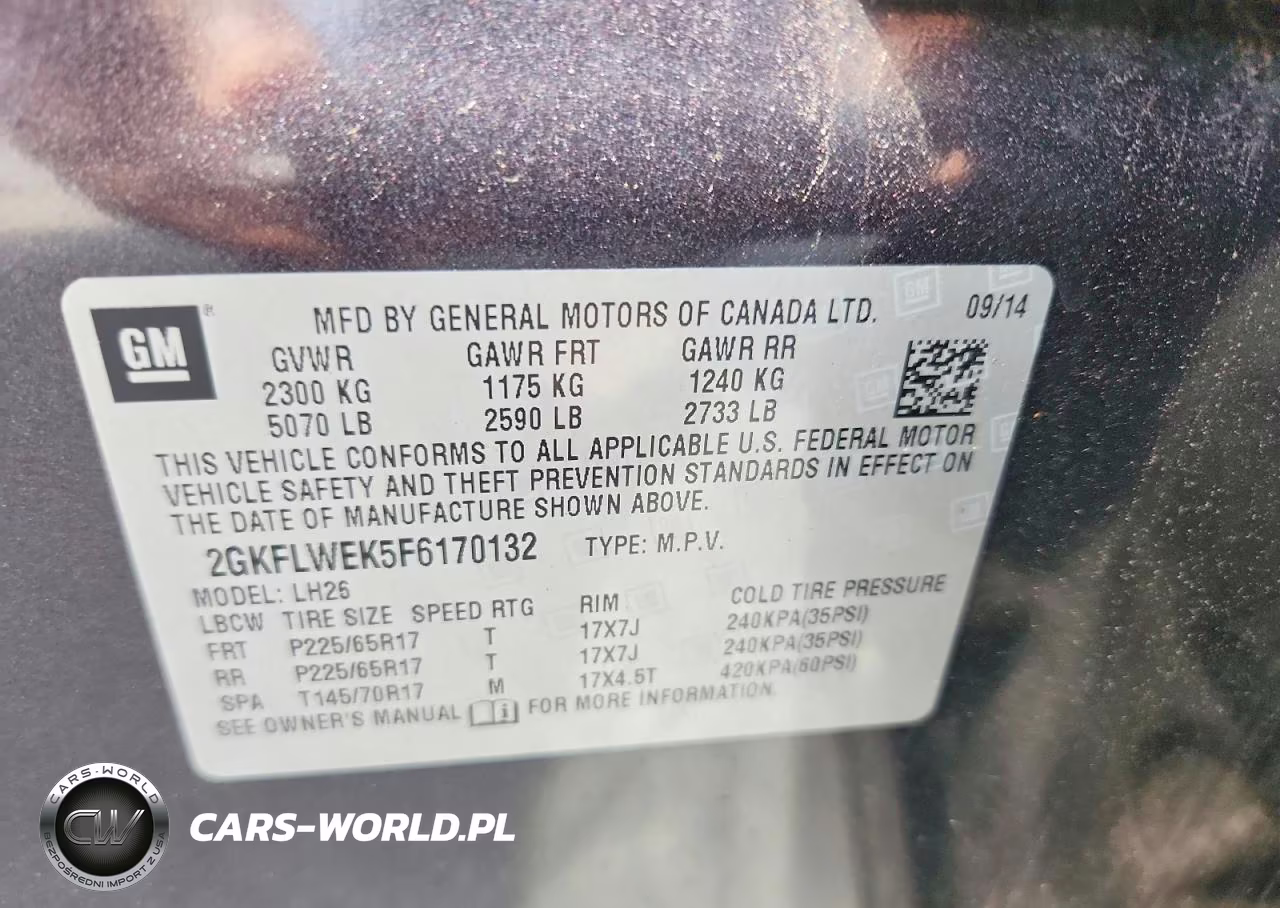 2015 GMC Terrain Sle VIN:2GKFLWEK5F6170132 - 13
