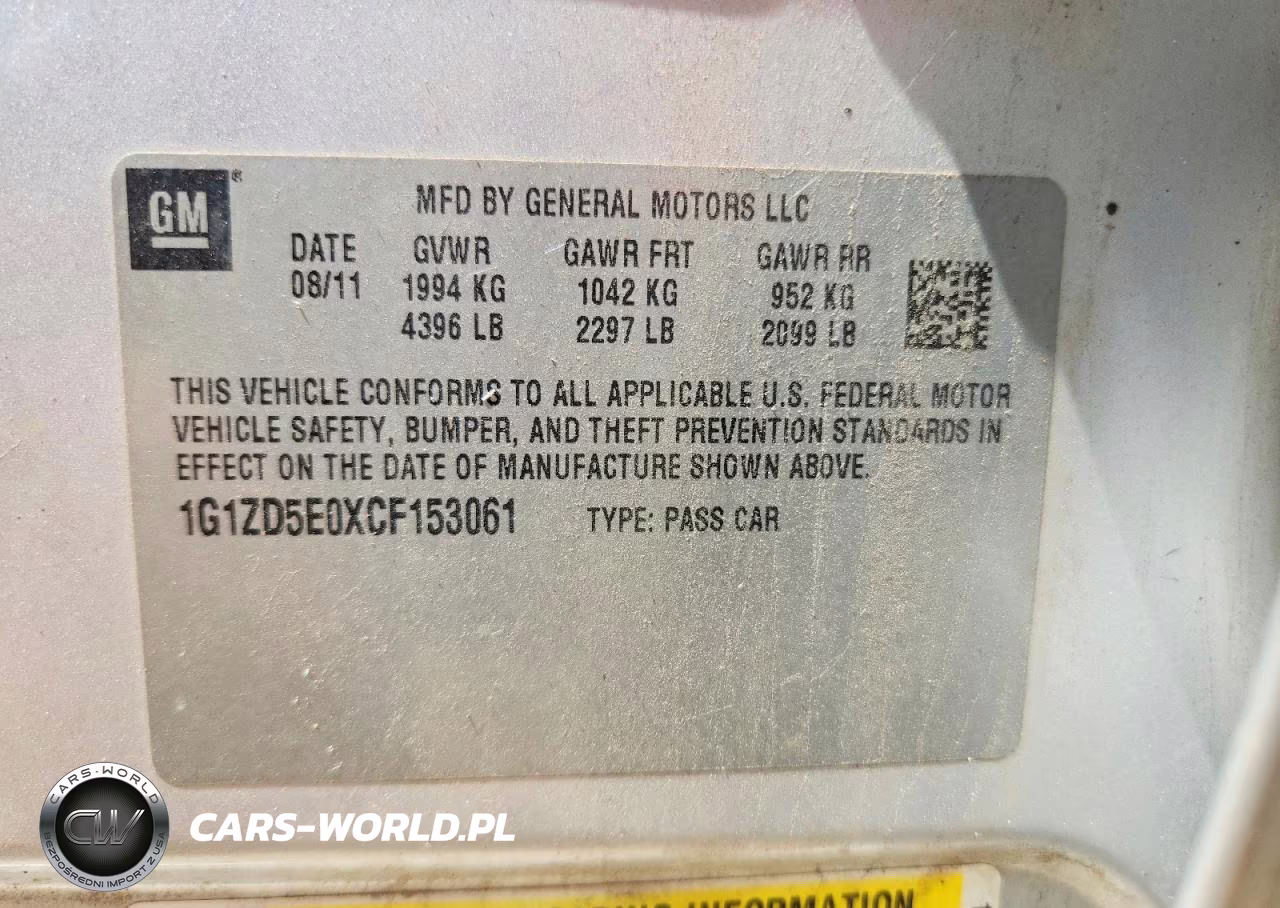 2012 Chevrolet Malibu 2Lt VIN:1G1ZD5E0XCF153061 - 12