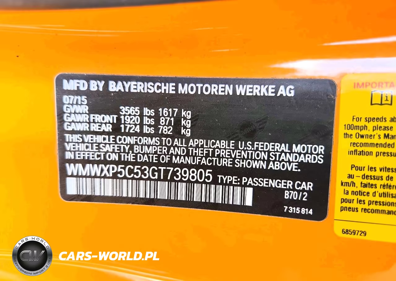 2016 Mini Cooper VIN:WMWXP5C53GT739805 - 13