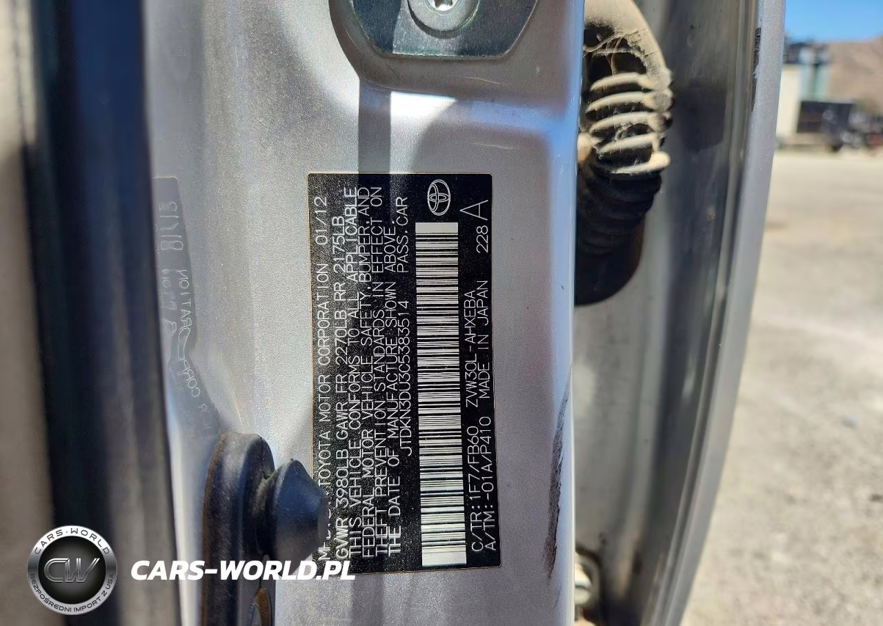 2012 Toyota Prius Two VIN:JTDKN3DU3C5383514 - 12