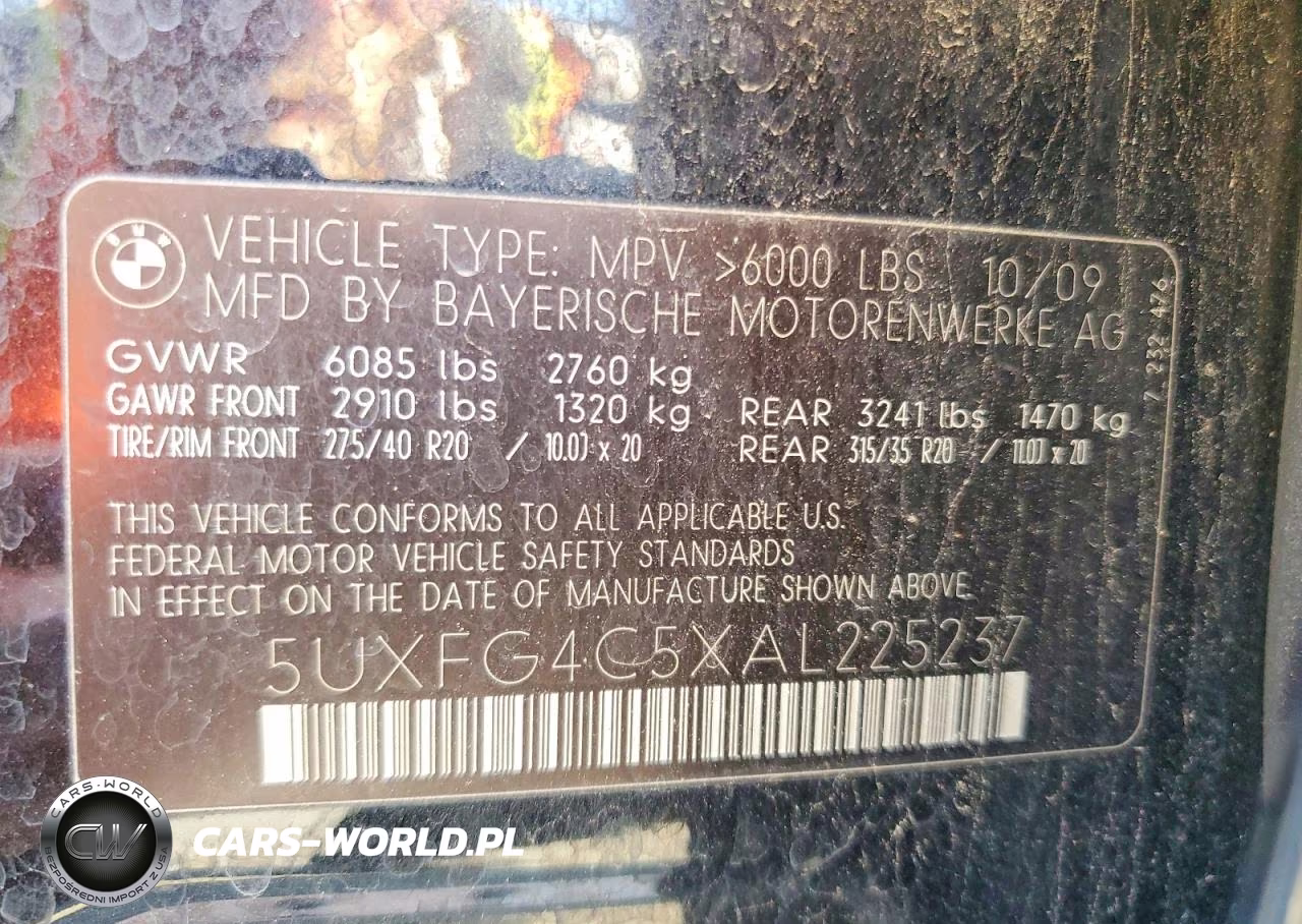 2010 BMW X6 xDrive35I VIN:5UXFG4C5XAL225237 - 13