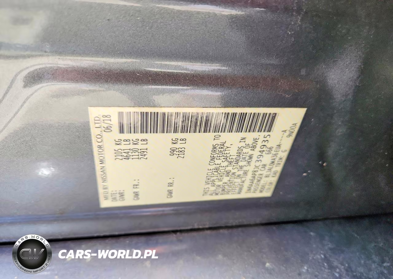 2018 Nissan Maxima 3.5 S VIN:1N4AA6AP8JC394935 - 13