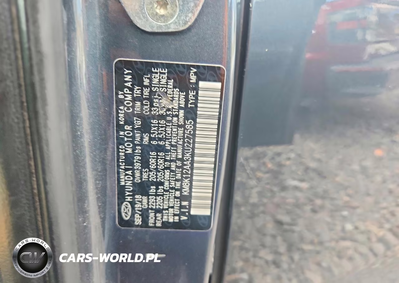 2019 Hyundai Kona Se VIN:KM8K12AA3KU227585 - 12