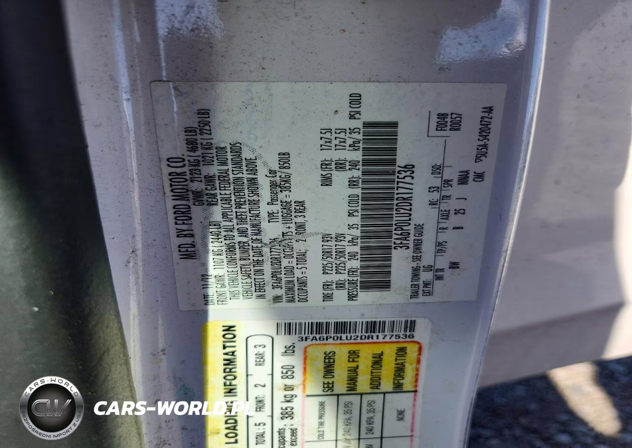 2013 Ford Fusion Se Hybrid VIN:3FA6P0LU2DR177536 - 13