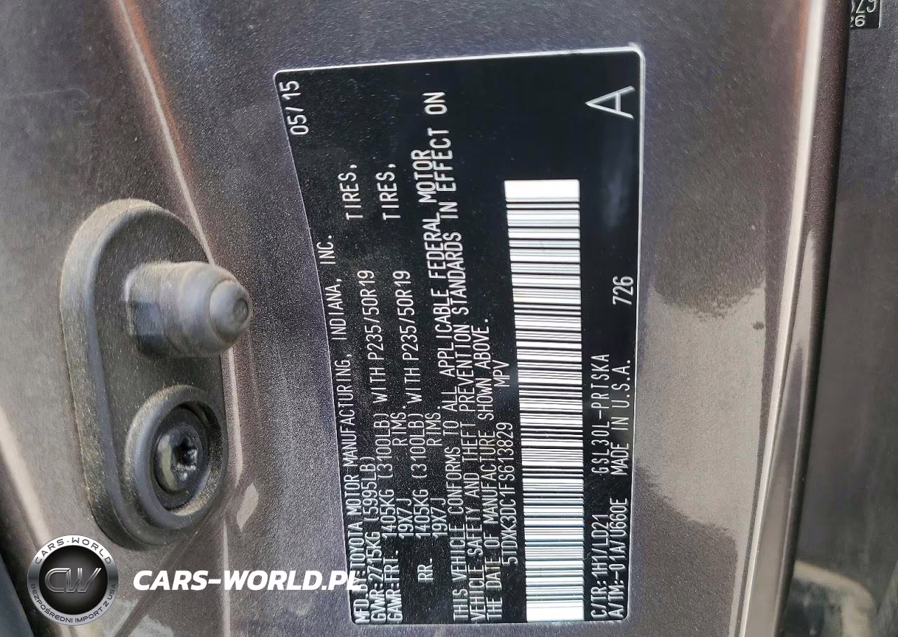 2015 Toyota Sienna Sport VIN:5TDXK3DC1FS613829 - 13