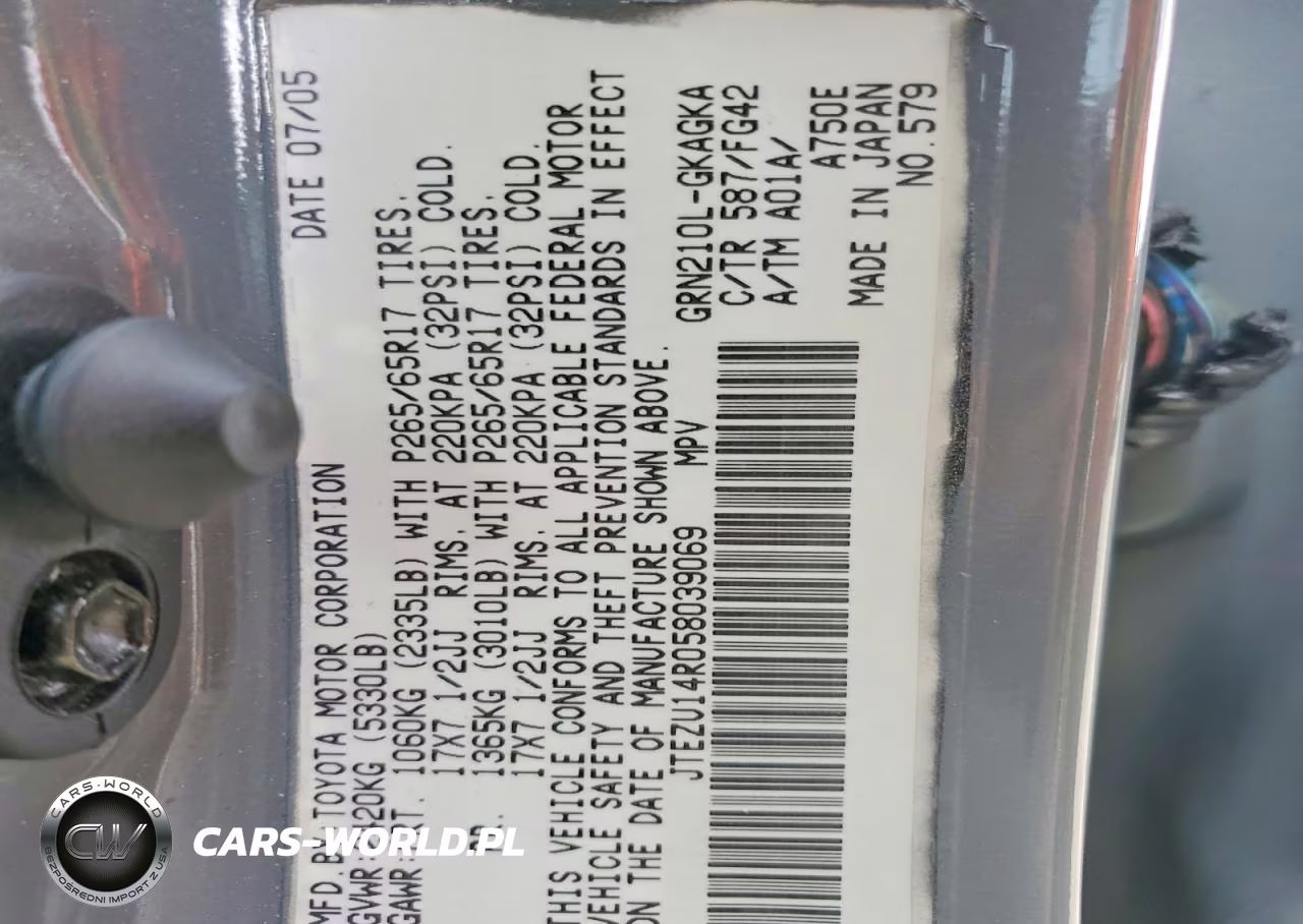 2005 Toyota 4Runner Sr5 VIN:JTEZU14R058039069 - 12