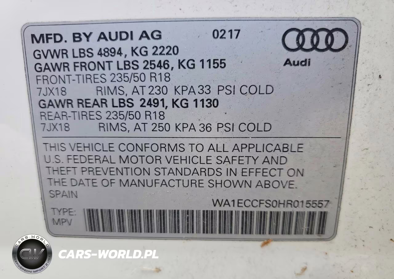 2017 Audi Q3 Premium VIN:WA1ECCFS0HR015557 - 14