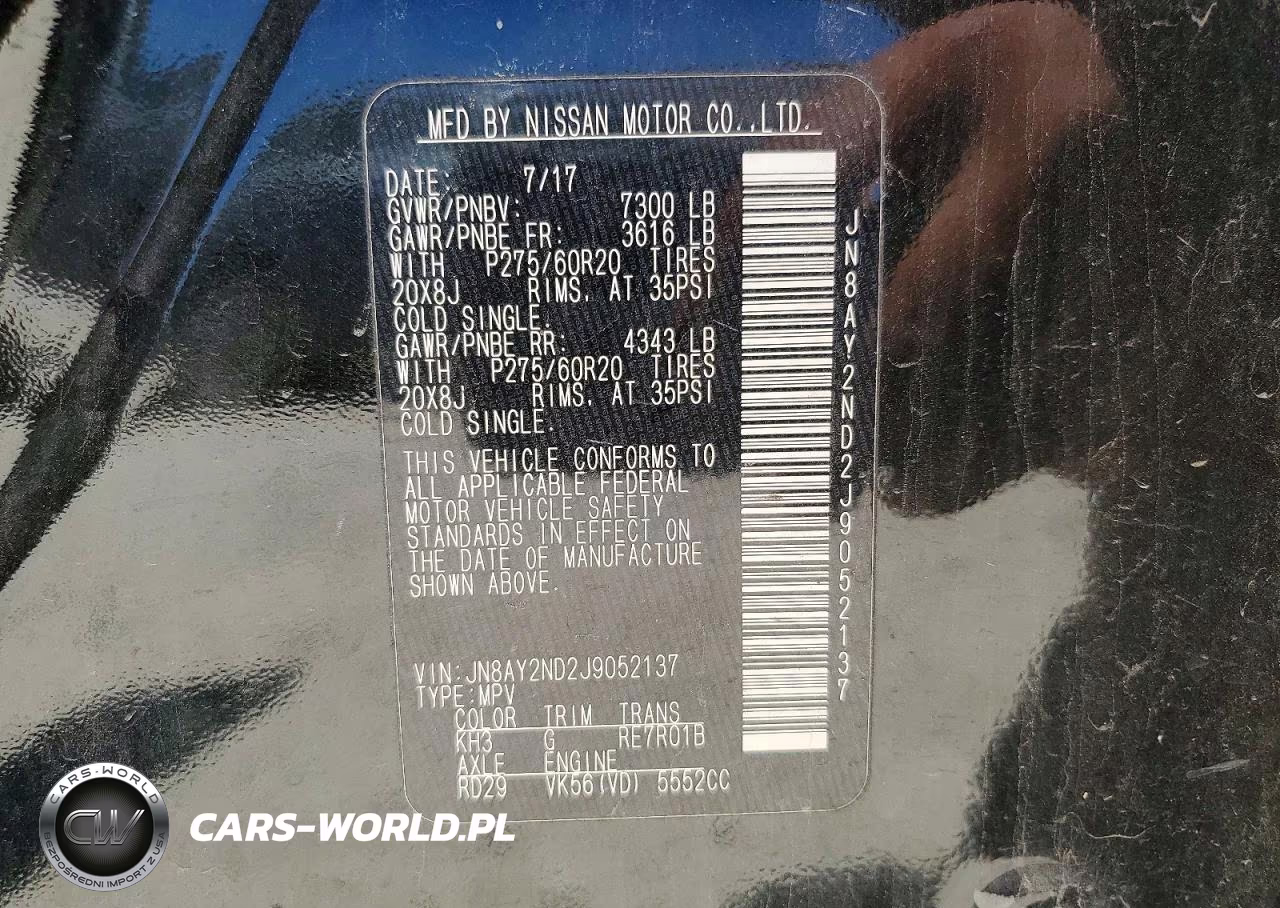 2018 Nissan Armada Sl VIN:JN8AY2ND2J9052137 - 14