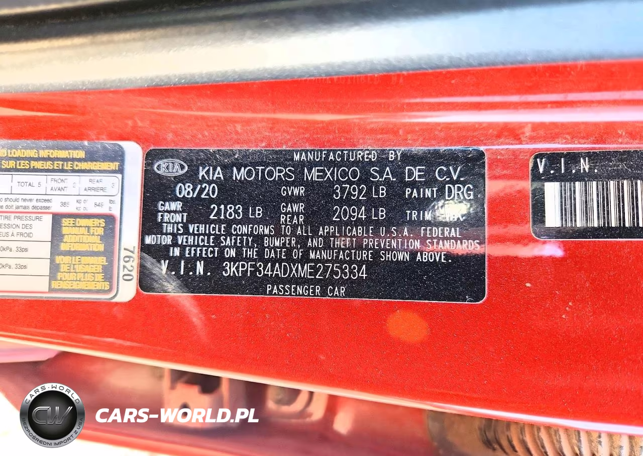 2021 Kia Forte Gt Line VIN:3KPF34ADXME275334 - 13