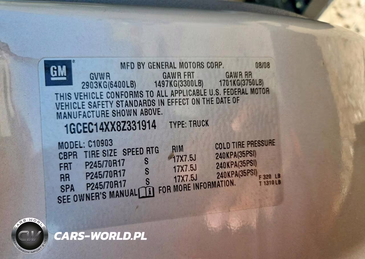 2008 Chevrolet Silverado C1500 VIN:1GCEC14XX8Z331914 - 12