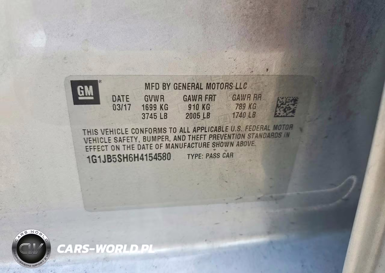 2017 Chevrolet Sonic Ls VIN:1G1JB5SH6H4154580 - 12