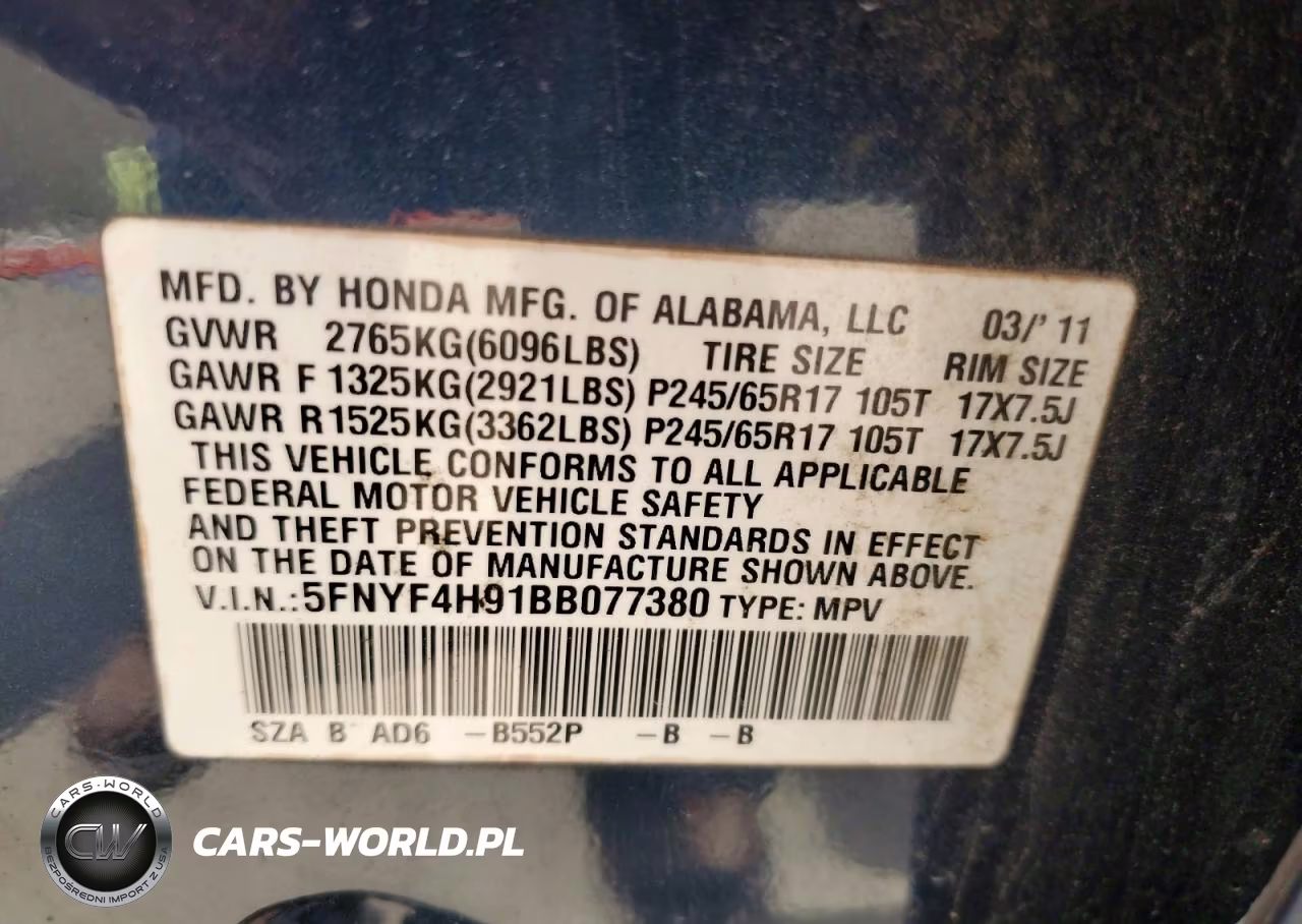 2011 Honda Pilot Touring VIN:5FNYF4H91BB077380 - 14